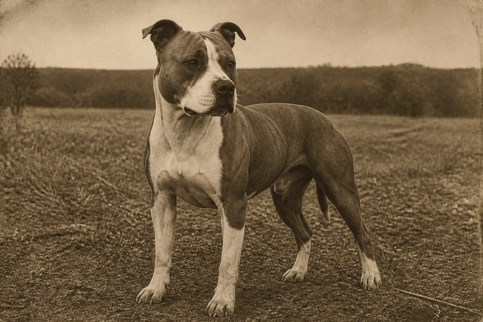 Photographie d'archive d'un American Staffordshire Terrier