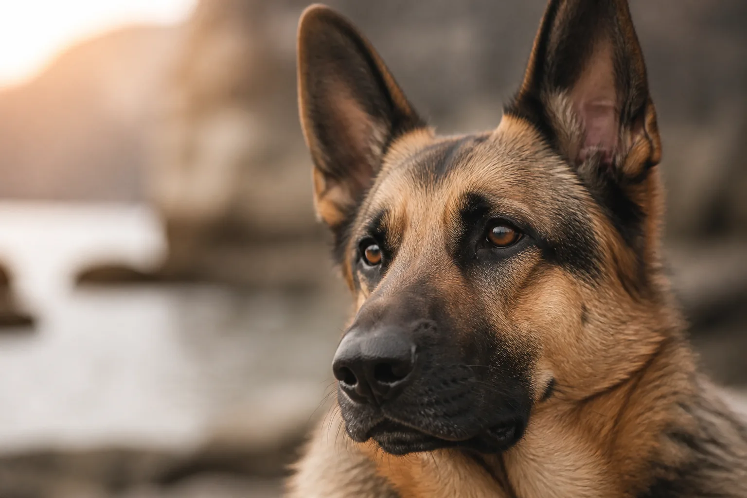 Visage de Berger Allemand