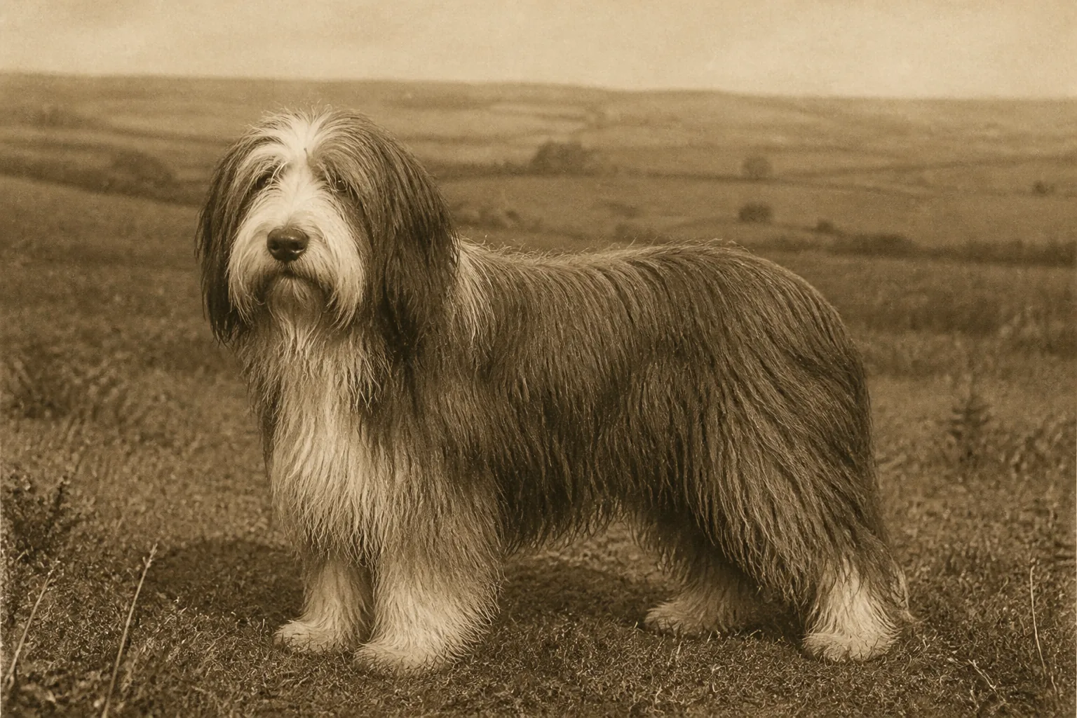 Photographie d'archive d'un Bearded Collie