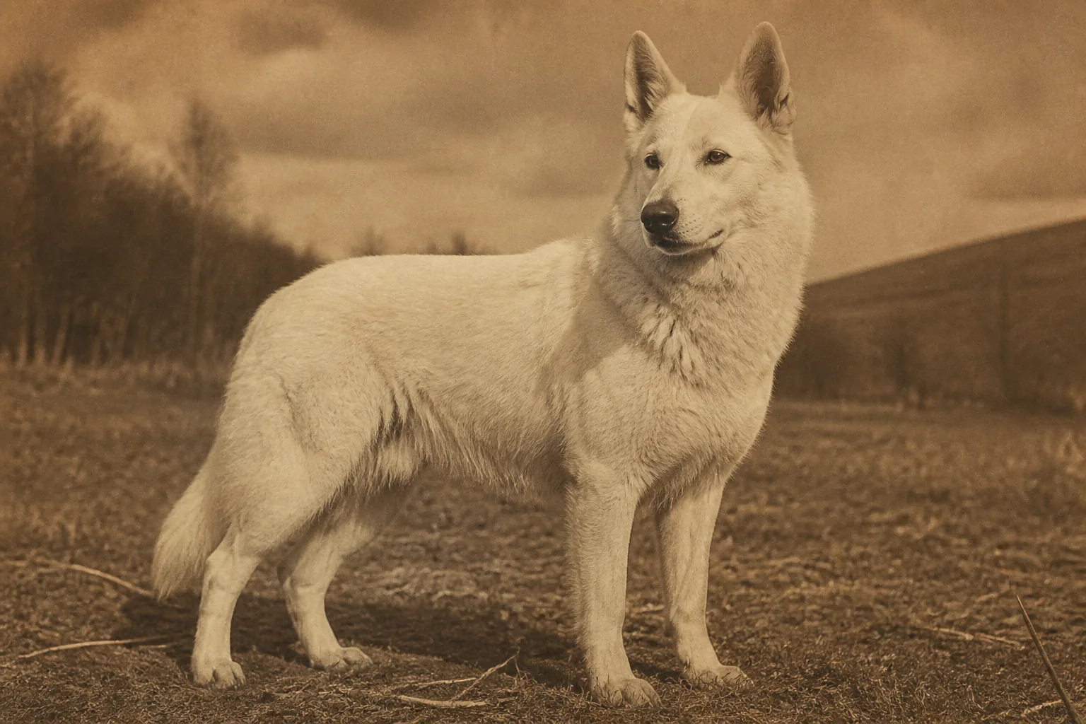 Photographie d'archive d'un Berger Blanc Suisse