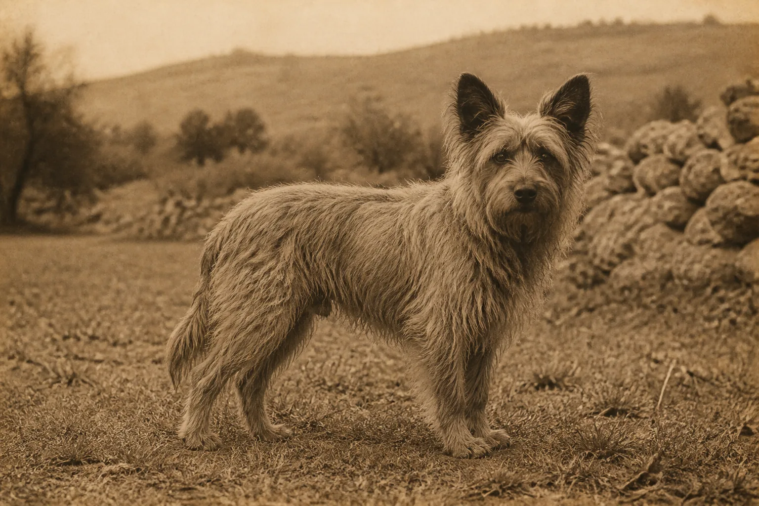 Photographie d'archive d'un Berger des Pyrénées