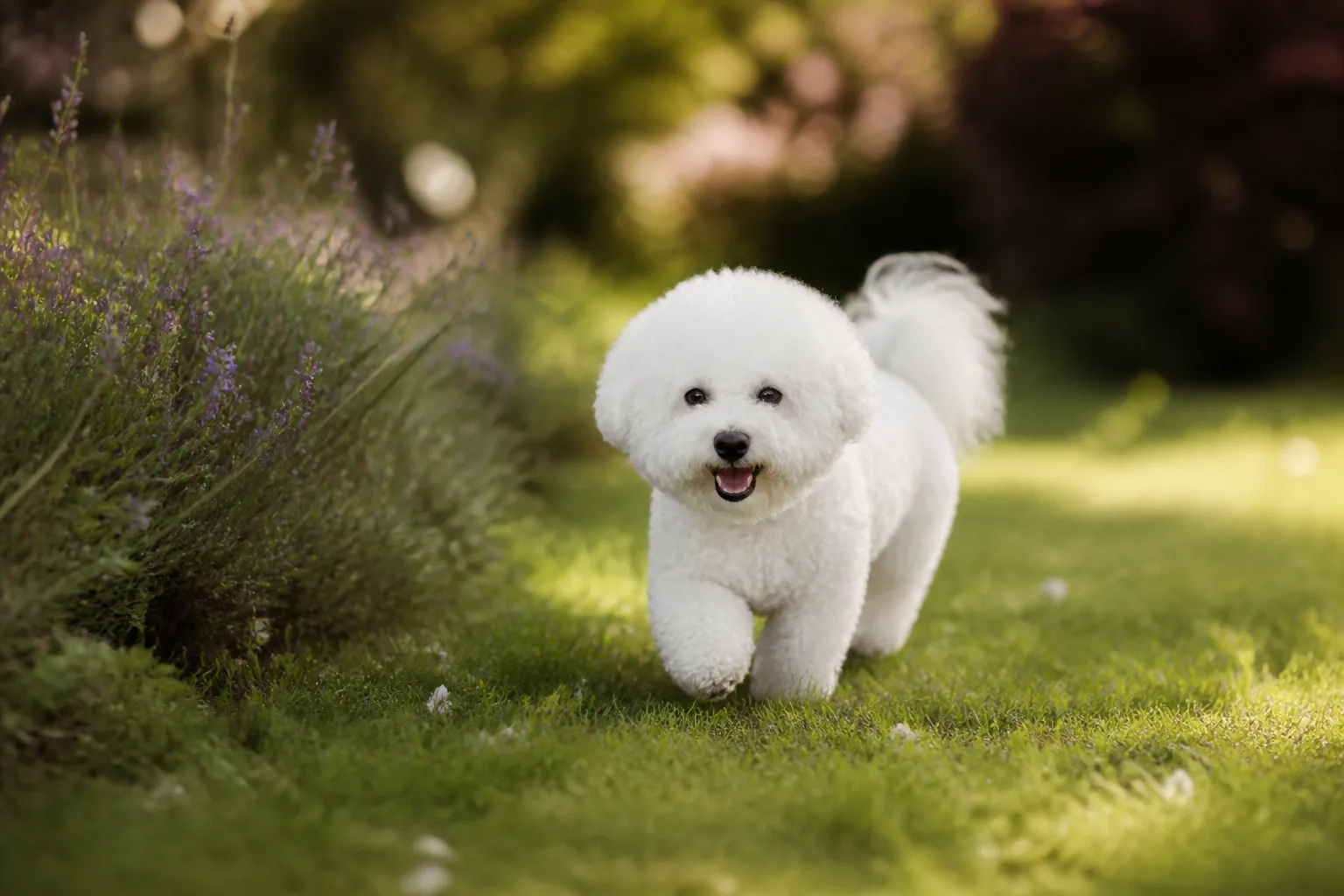 Bichon Frisé occupé à jouer, une absence bien vécue est une absence occupée