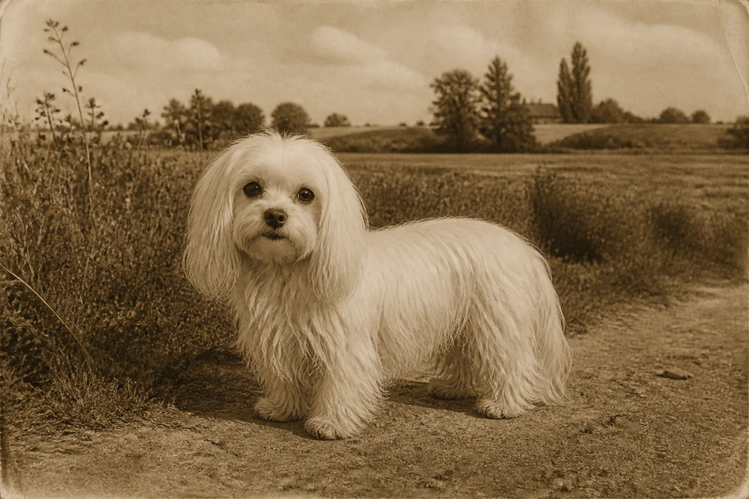 Photographie d'archive d'un Bichon Maltais