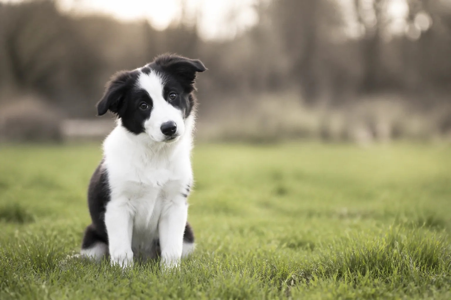 Chiot Border Collie curieux, race dont le tempérament très actif est à prendre en compte au moment du choix