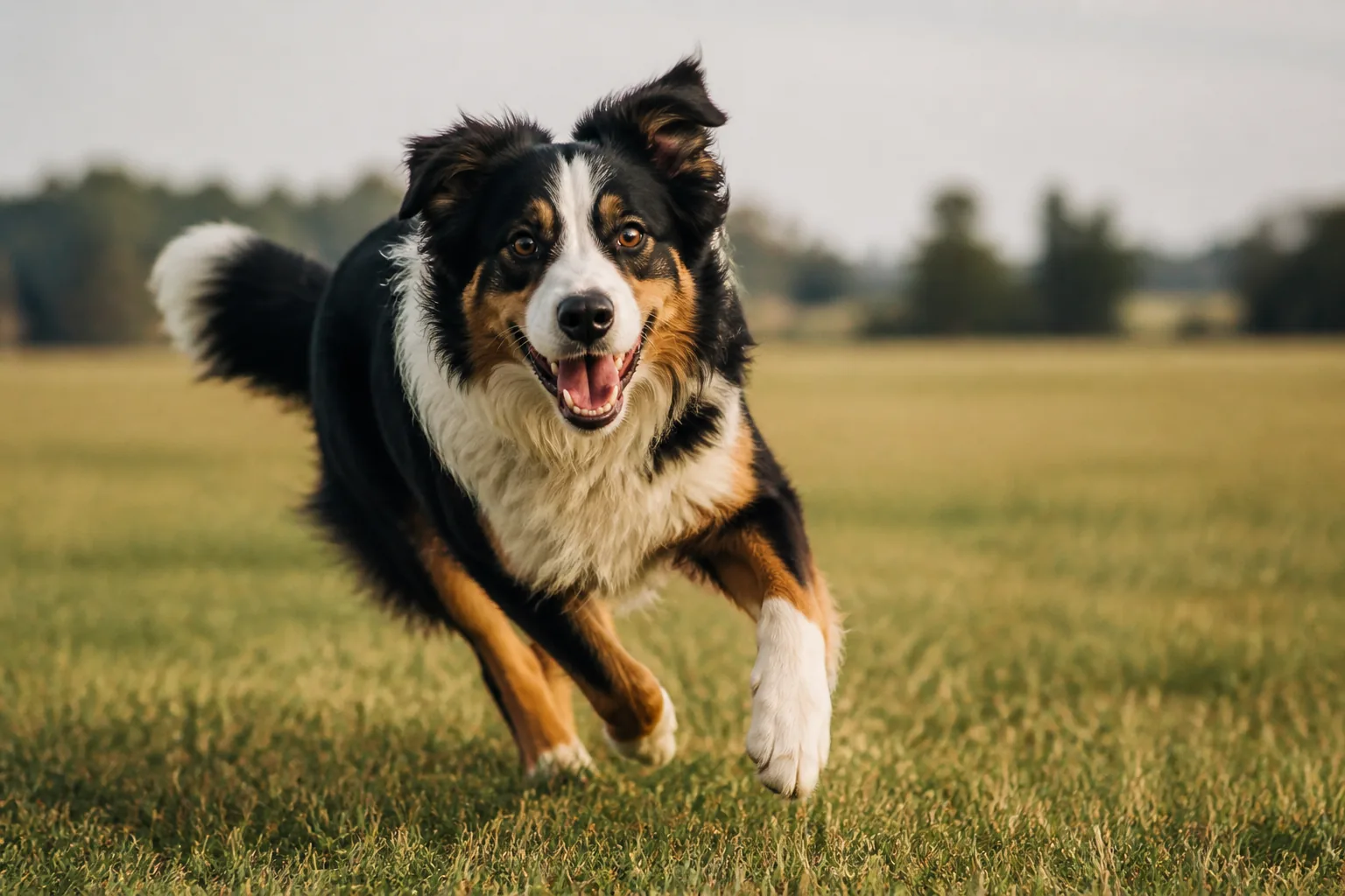 Border Collie en pleine course