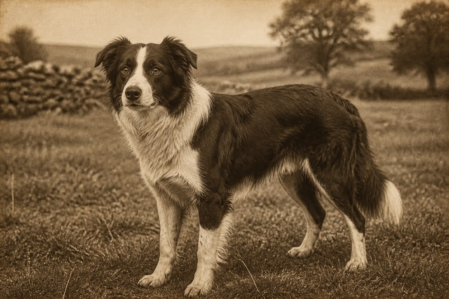 Photographie d'archive d'un Border Collie