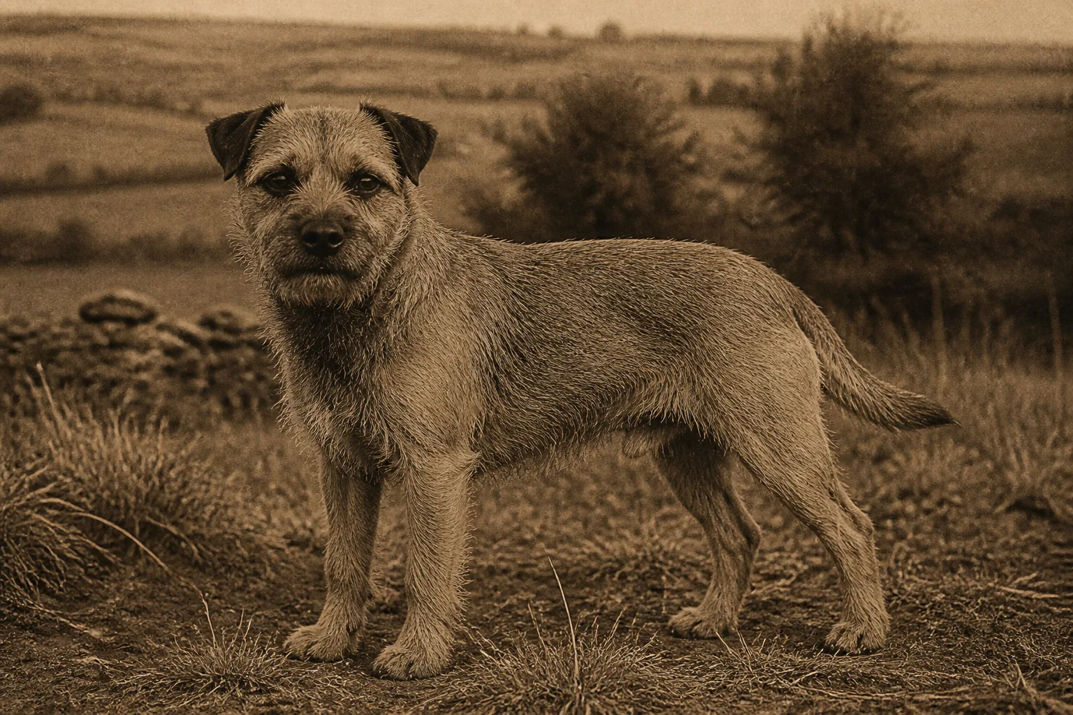 Photographie d'archive d'un Border Terrier