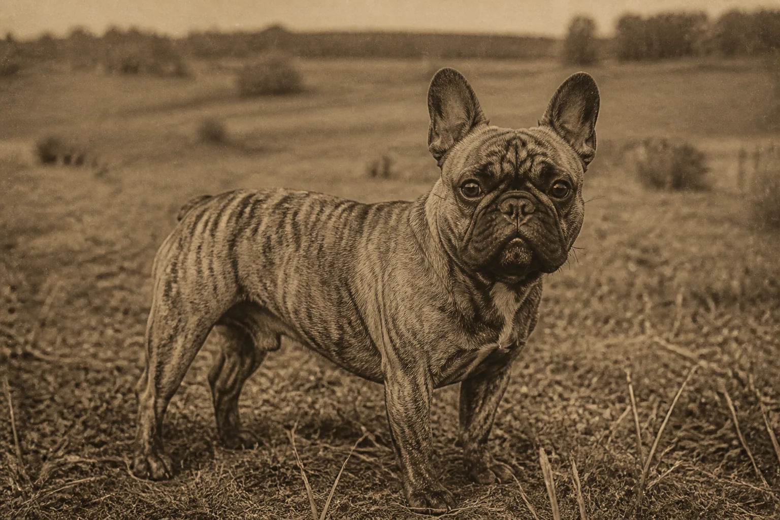 Photographie d'archive d'un Bouledogue Français