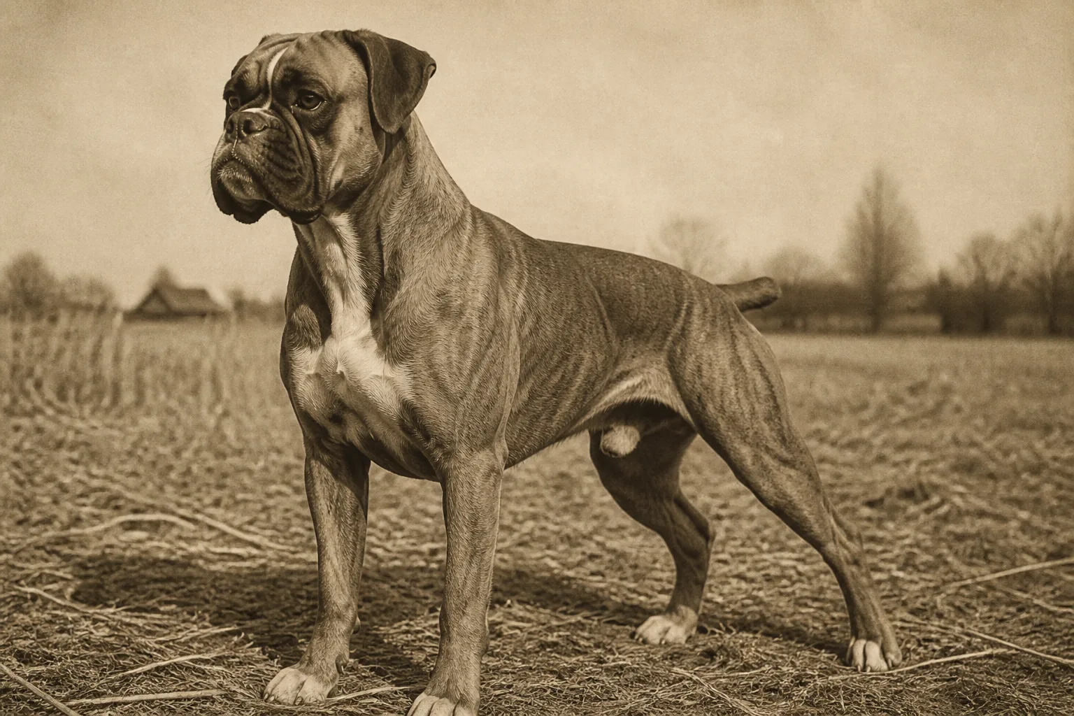 Photographie d'archive d'un Boxer