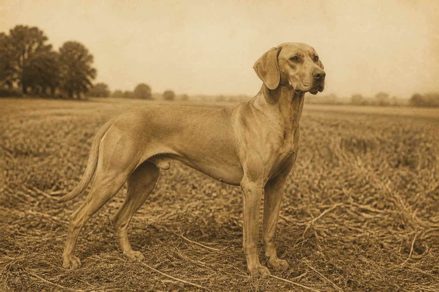 Photographie d'archive d'un Braque Hongrois