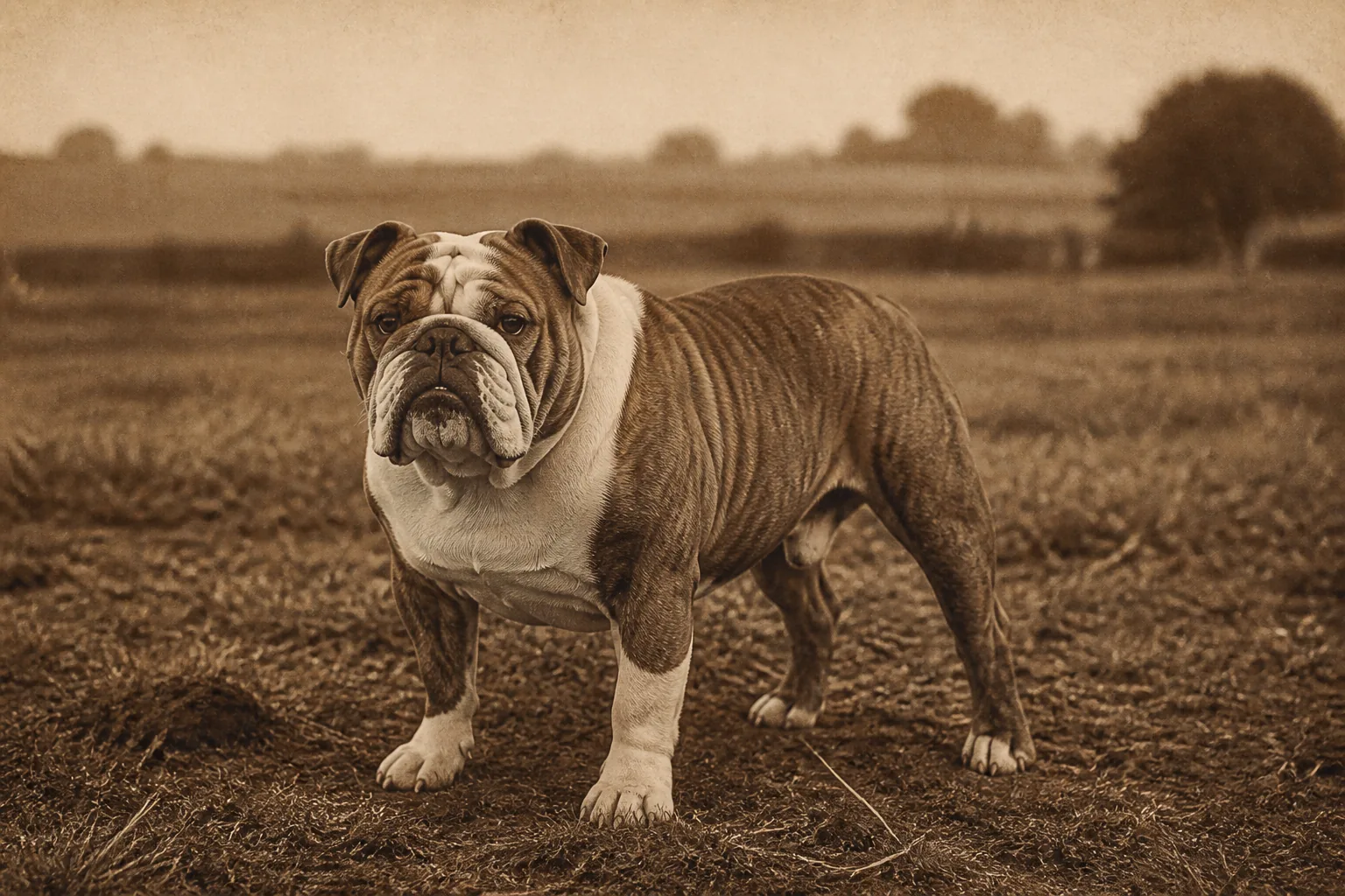 Photographie d'archive d'un Bulldog Anglais