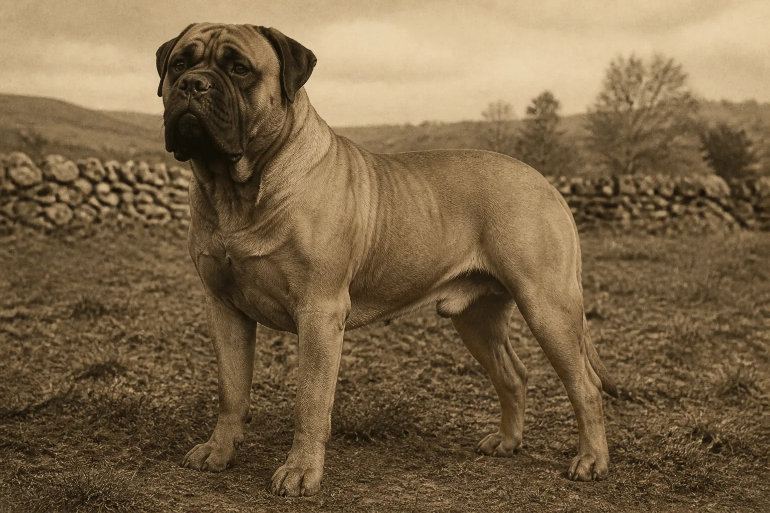 Photographie d'archive d'un Bullmastiff