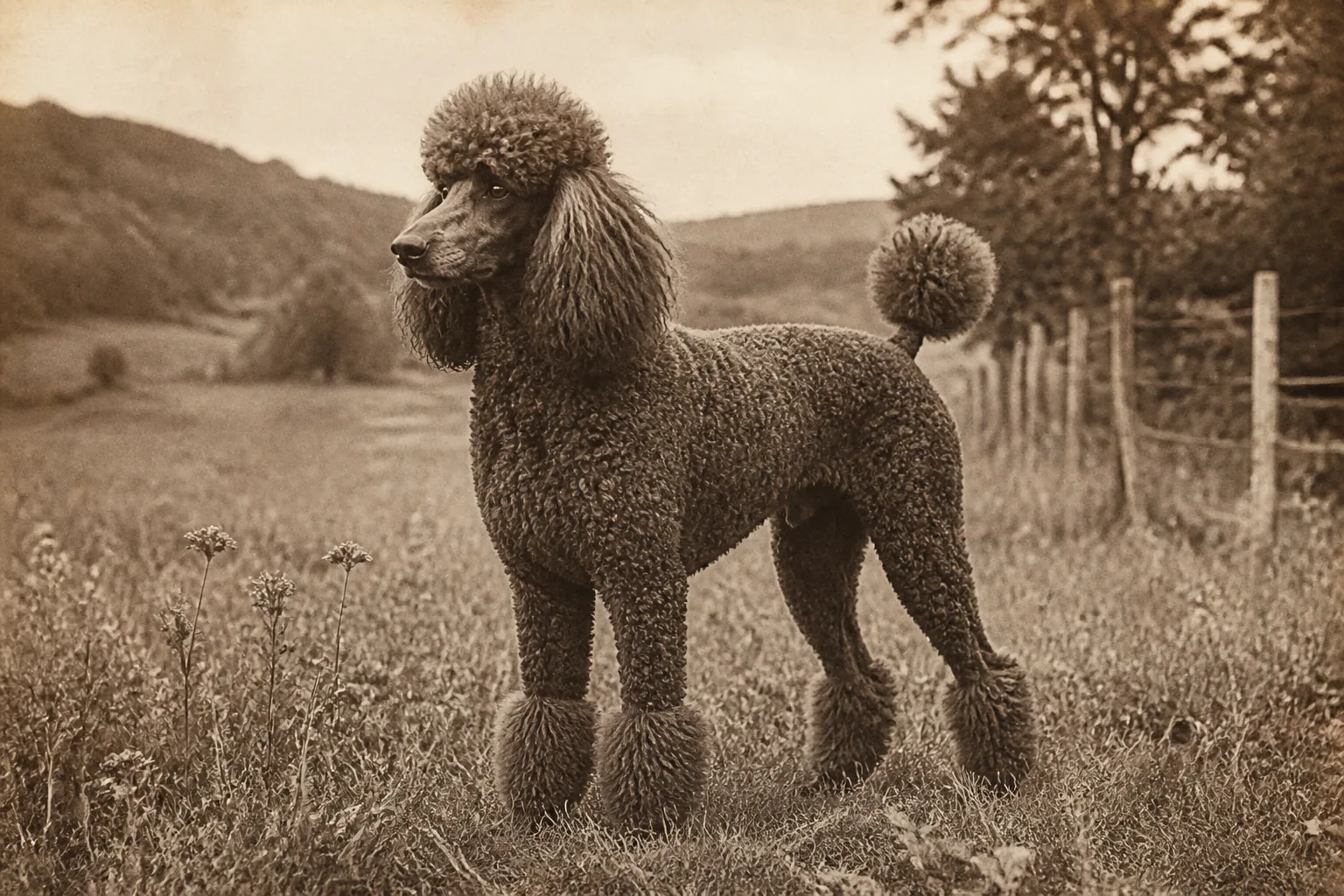 Photographie d'archive d'un Caniche