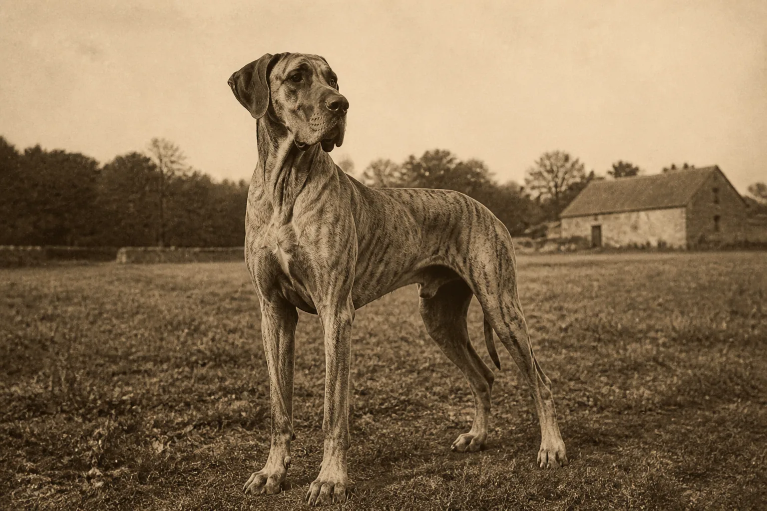 Photographie d'archive d'un Dogue Allemand