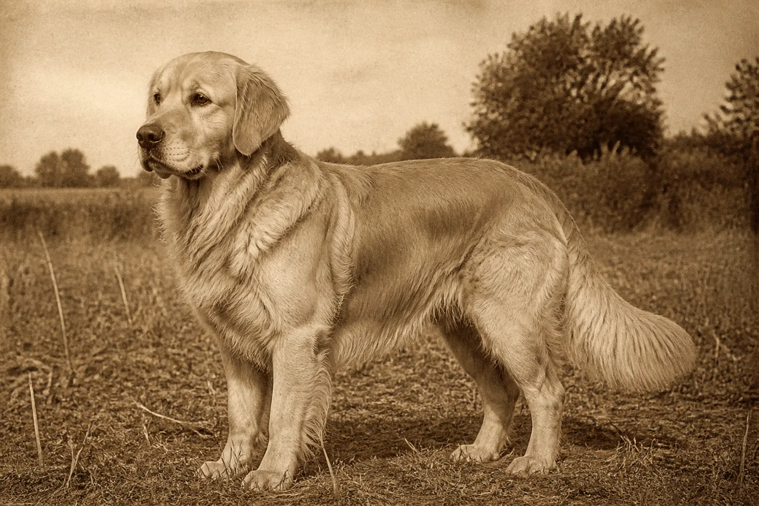 Photographie d'archive d'un Golden Retriever