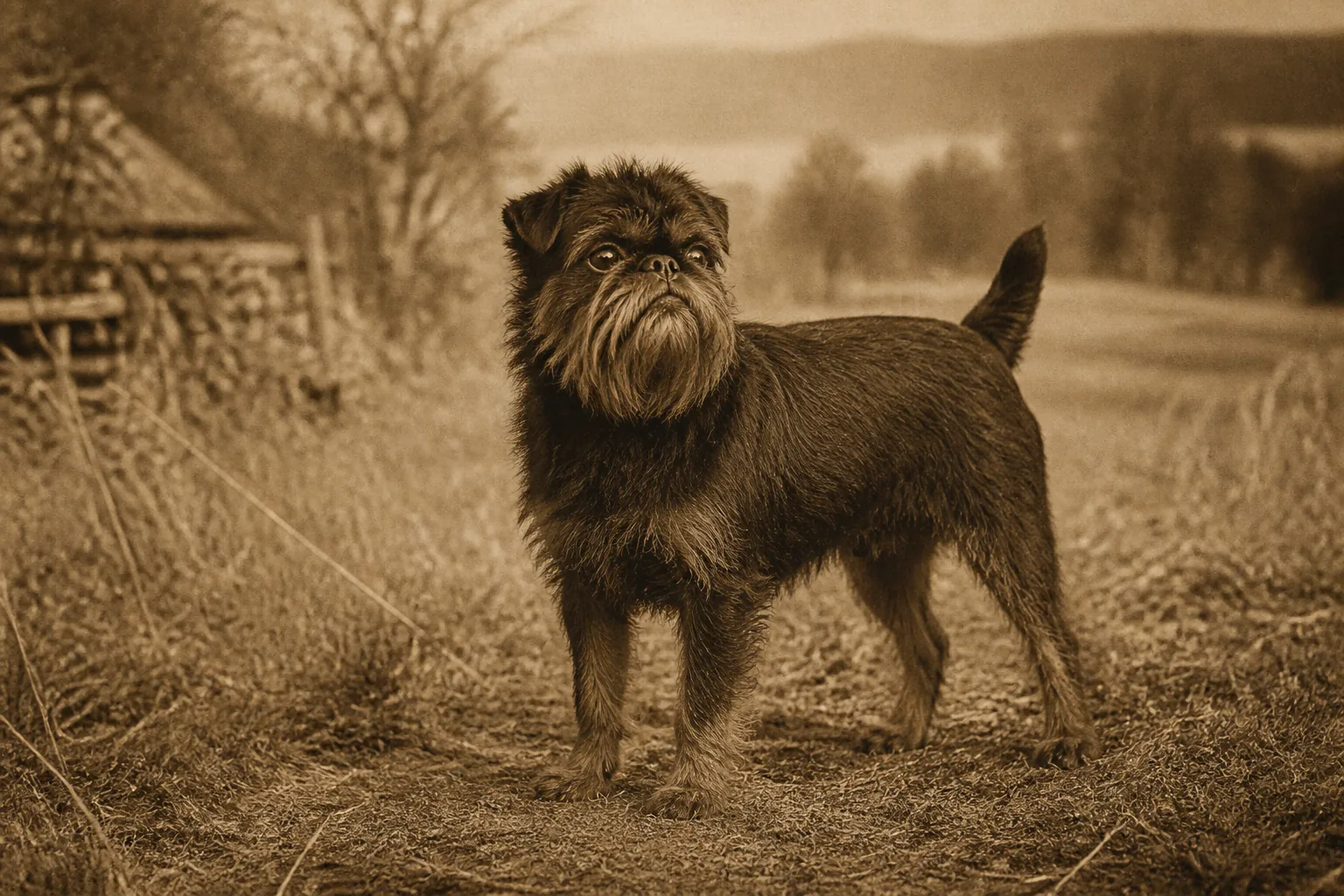 Photographie d'archive d'un Griffon Bruxellois
