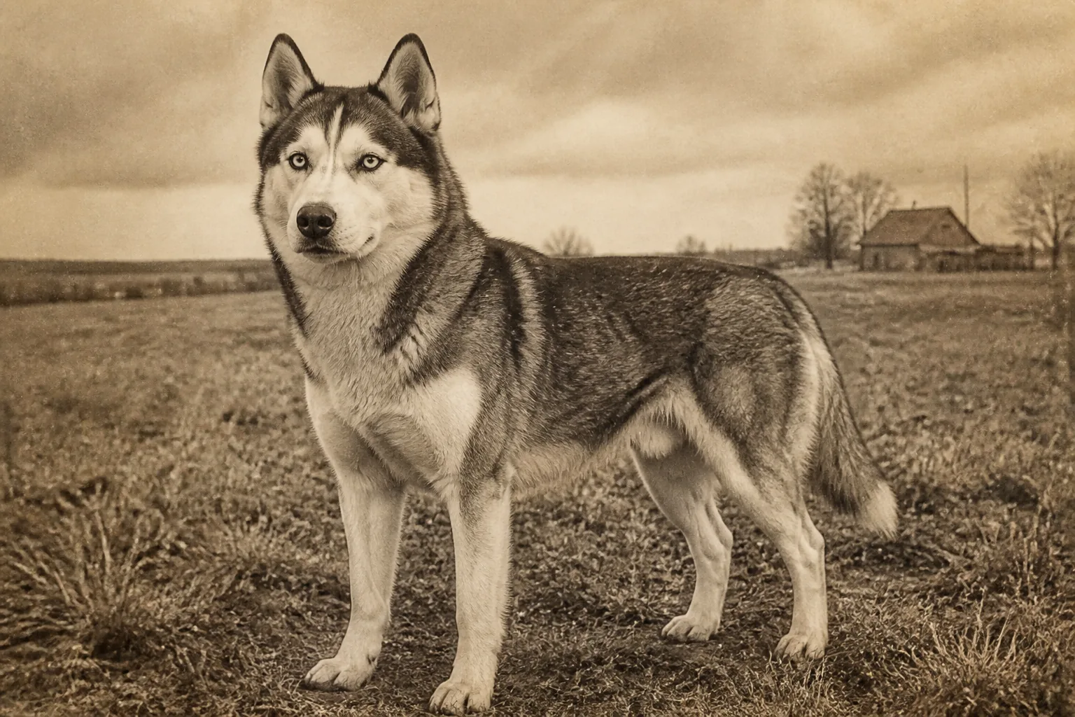 Photographie d'archive d'un Husky Sibérien