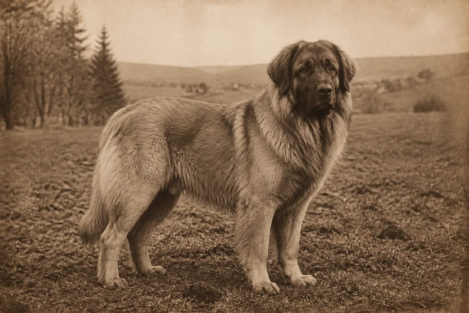 Photographie d'archive d'un Léonberg