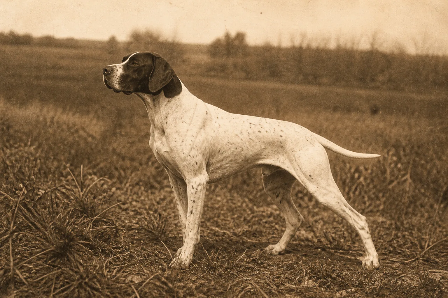Photographie d'archive d'un Pointer Anglais