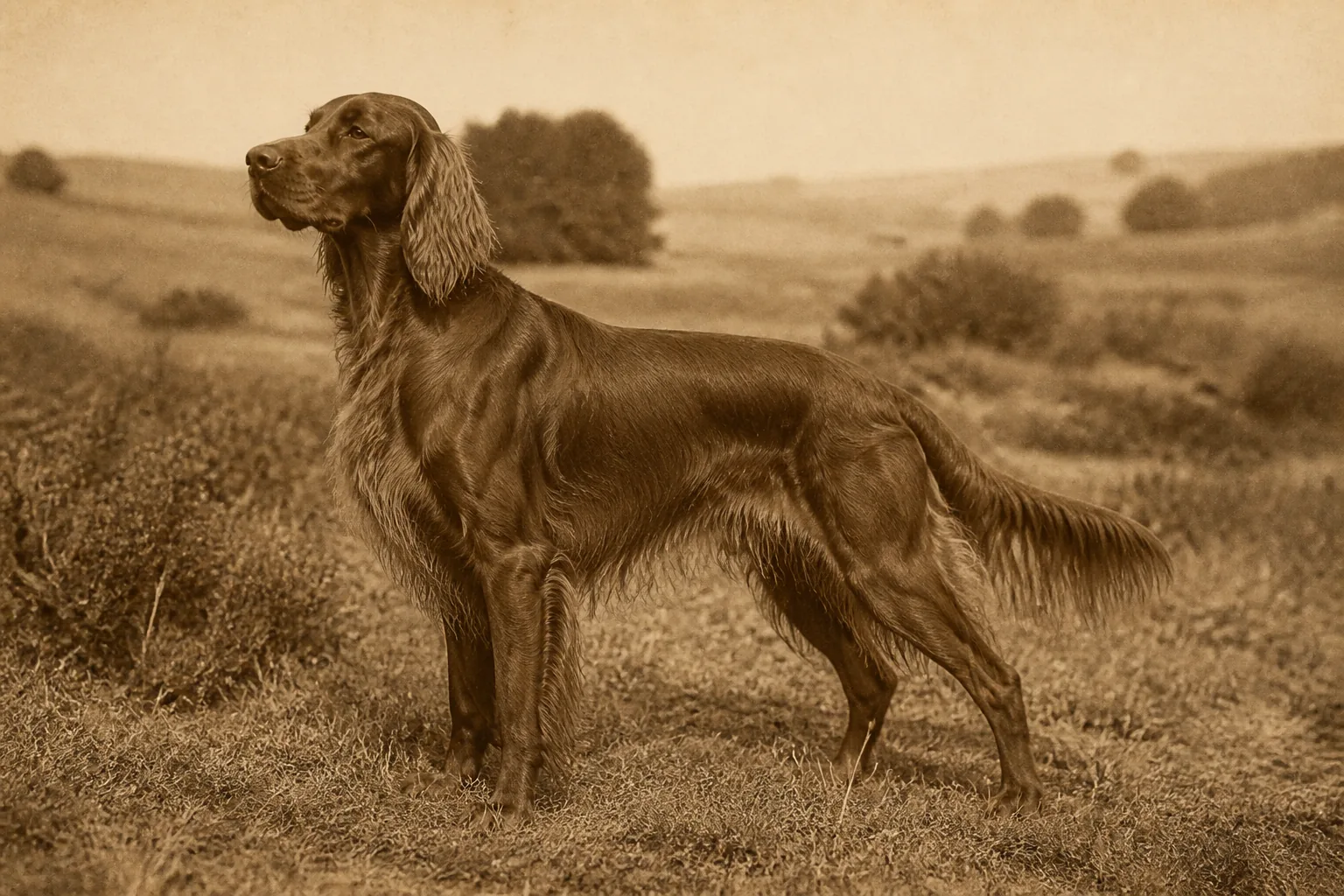 Photographie d'archive d'un Setter Irlandais