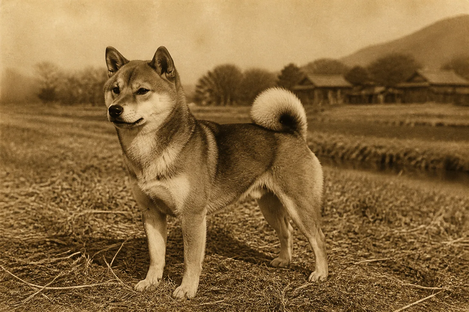 Photographie d'archive d'un Shiba Inu