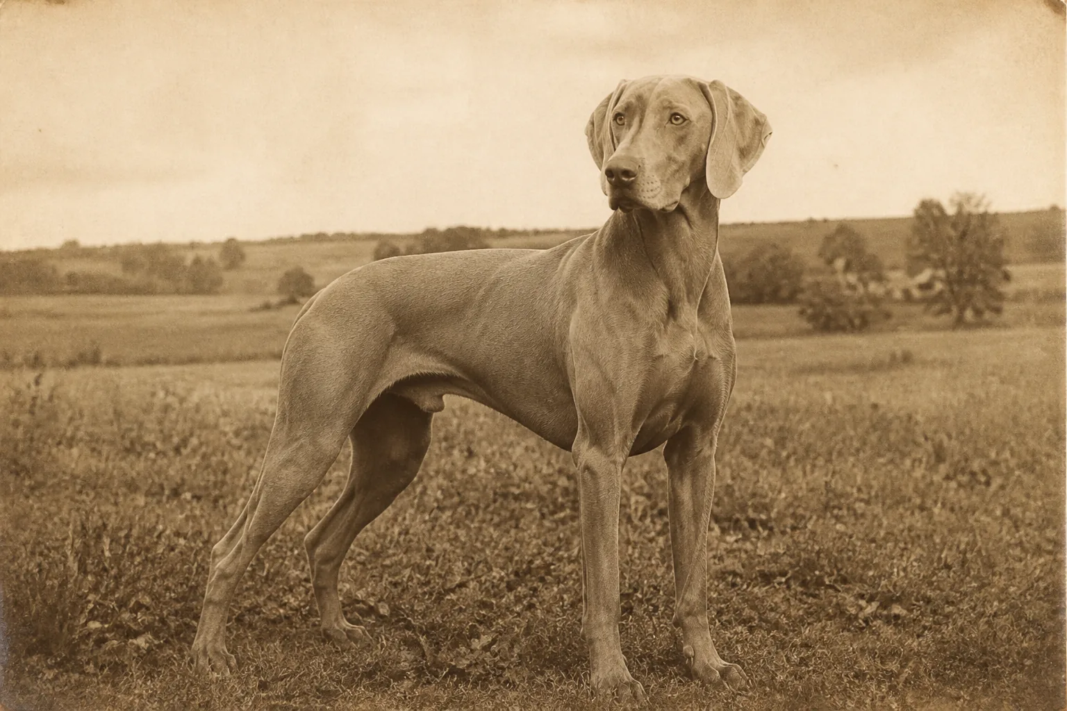 Photographie d'archive d'un Weimaraner