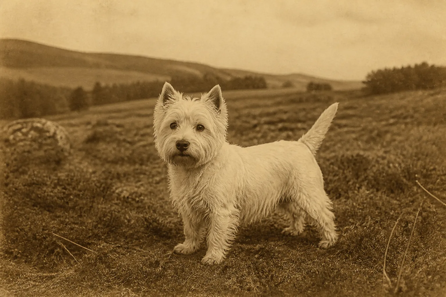 Photographie d'archive d'un West Highland White Terrier