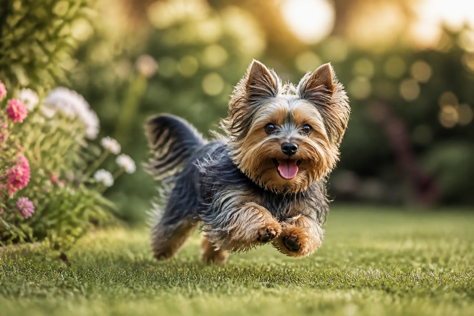 Yorkshire Terrier qui joue