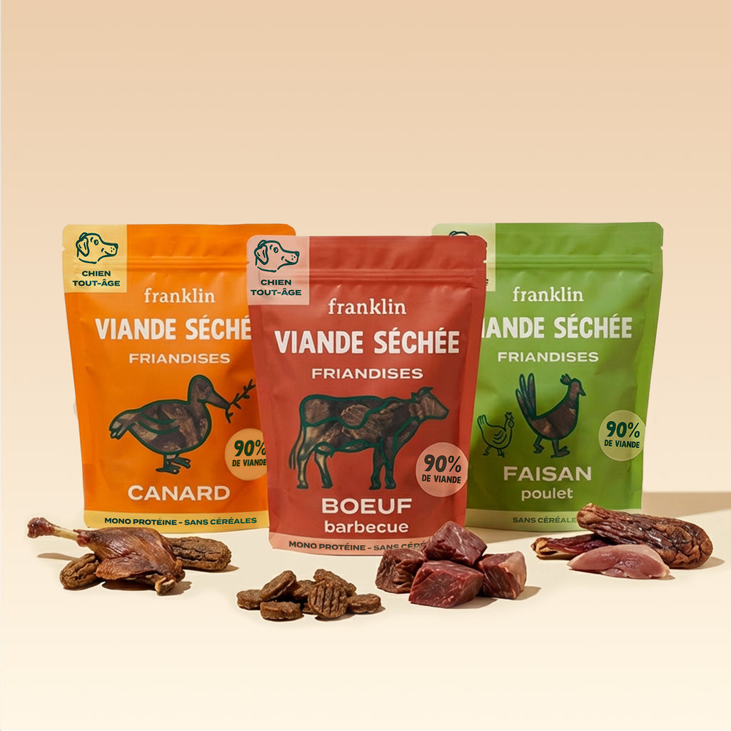 Trio Viande Séchée (Canard, Boeuf, Faisan)
