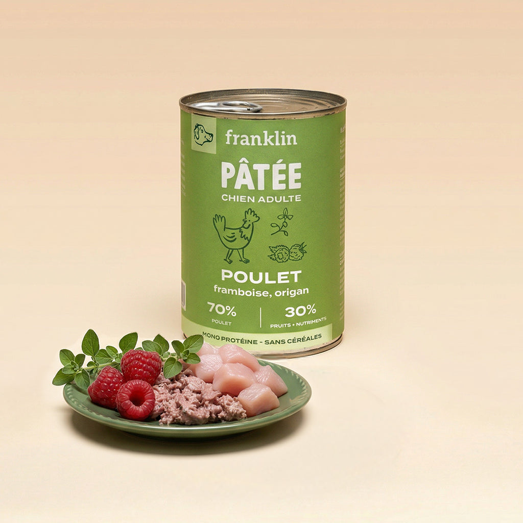 Pâtée Poulet, Framboise & Origan
