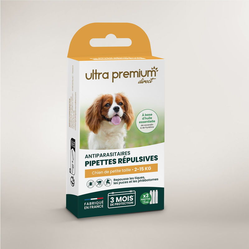 Pipettes Répulsives Antiparasitaires — Petit Chien (2-15 kg)